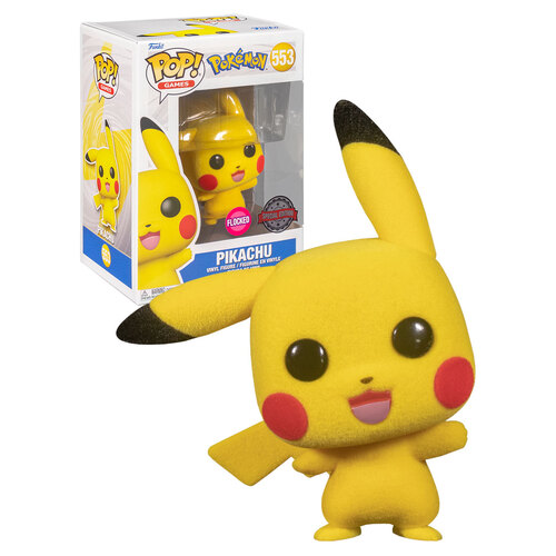 Funko POP! Games Pokemon #553 Pikachu Waving (Flocked) - New, Mint Condition