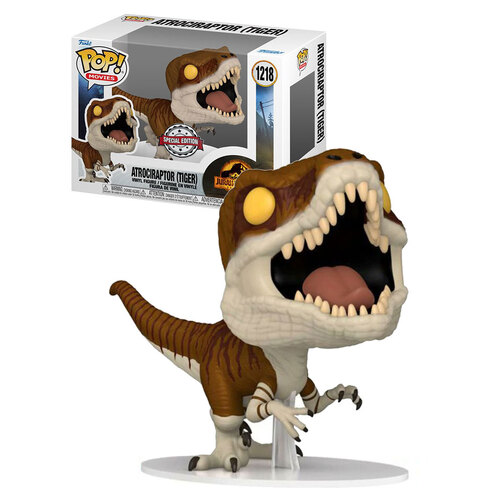 Funko POP! Movies Jurassic World: Dominion #1218 Atrociraptor (Tiger - Specialty Series) - New, Mint Condition