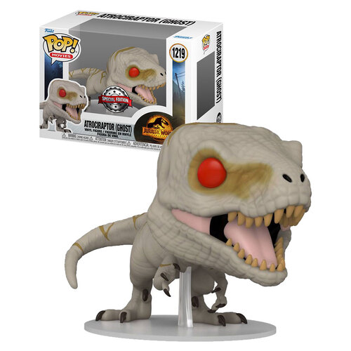Funko POP! Movies Jurassic World: Dominion #1219 Atrociraptor (Ghost - Alt Pose) - New, Mint Condition