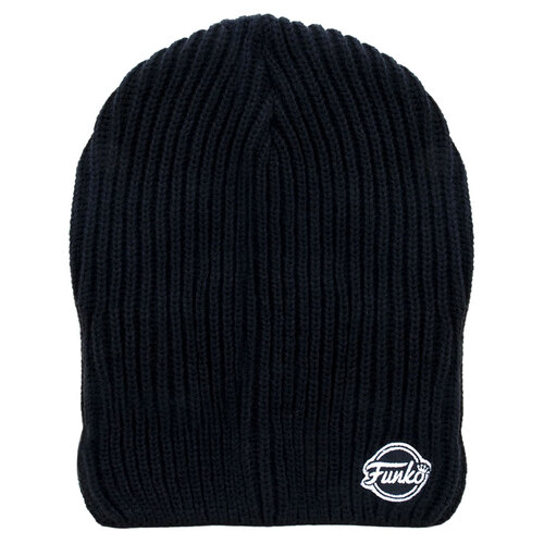Funko Logo Slouch Beanie Hat - Black One Size - New