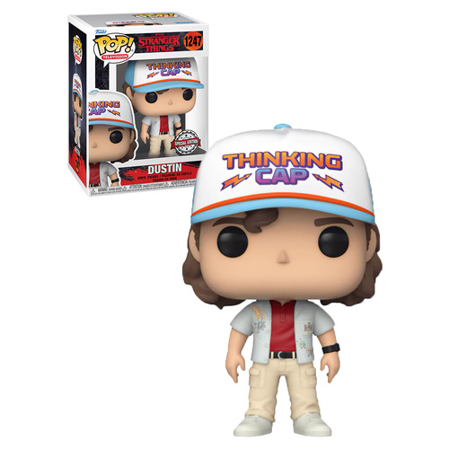 Funko POP! Television Netflix Stranger Things #1247 Dustin In Dragon Shirt - New, Mint Condition