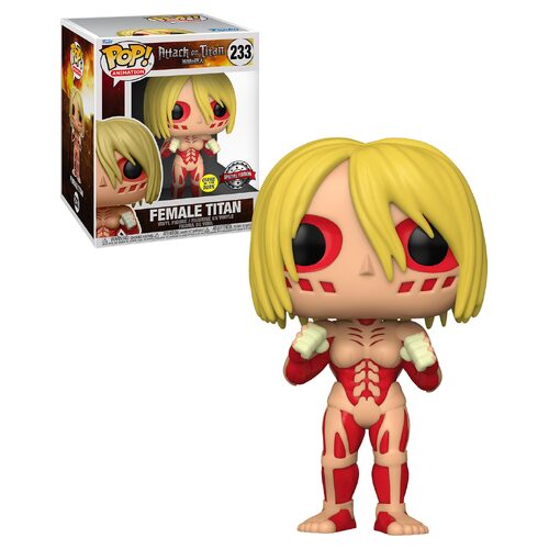 Funko POP! Animation Attack On Titan #233 Female Titan (Glows In The Dark) 6" Super Sized - New, Mint Condition