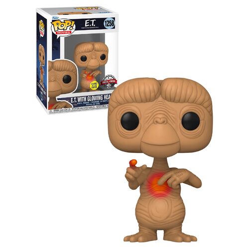 Funko POP! Movies E.T. The Extra-Terrestrial #1258 E.T. With Glows In The Dark Heart - New, Mint Condition