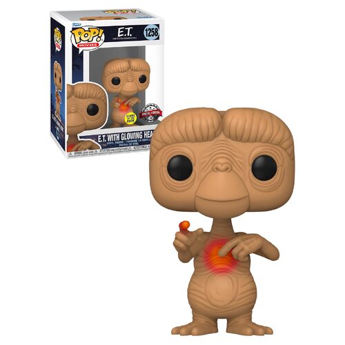 Funko POP! Movies E.T. The Extra-Terrestrial #1258 E.T. With Glows In The Dark Heart - New, Mint Condition