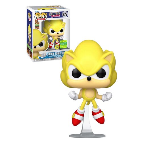 Funko POP! Games Sonic The Hedgehog #877 Super Sonic First Appearance (Glows In The Dark) - 2022 San Diego Comic Con Limited Edition - New, Mint Condi