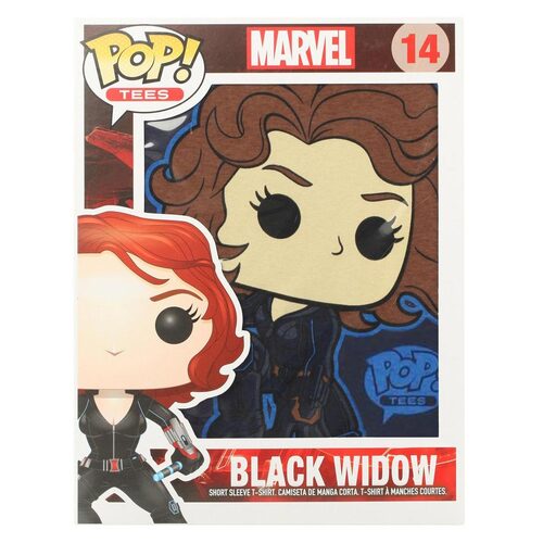 Funko POP! Tees Marvel #14 Black Widow - Womens Size Large -  T-Shirt New, Limited Edition