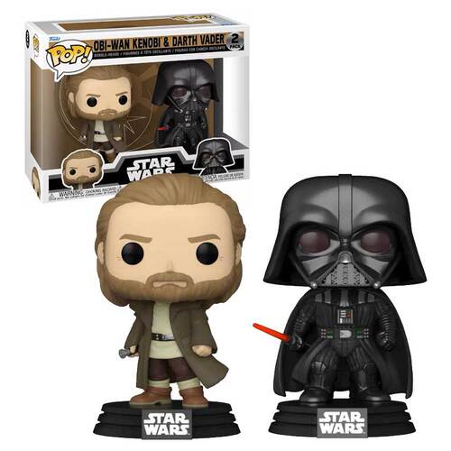 Funko POP! Star Wars Obi-Wan Kenobi #64905 Two Pack Obi-Wan Kenobi & Darth Vader - New, Mint Condition