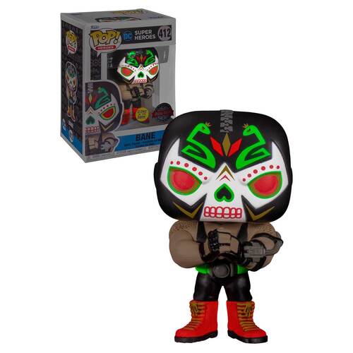 Funko POP! Heroes Dia De Los Muertos #412 Bane (Glows In The Dark) - New, Mint Condition