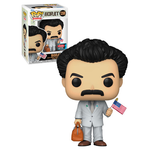 Funko POP! Movies Borat #1269 Borat (With Flag) - 2022 New York Comic Con (NYCC) Limited Edition - New, Mint Condition