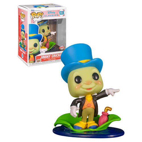 Funko POP! Disney Pinocchio #1228 Jiminy Cricket On Leaf - D23 2022 Exclusive - New, Mint Condition