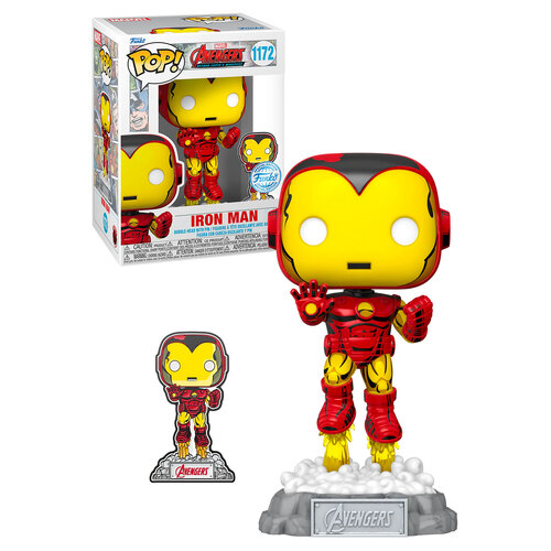 Funko POP! Marvel The The Avengers #1172 Iron Man 60th (With Pin) - New, Mint Condition