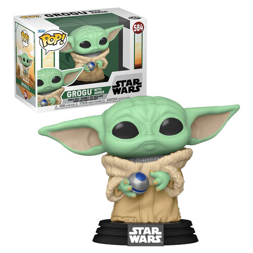 Funko POP! Star Wars Book Of Boba Fett #584 Grogu (The Child aka Baby Yoda) With Armour - New, Mint Condition