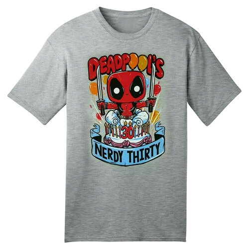 Funko Marvel Collector Corps Deadpool Nerdy Thirty Funko POP! Tee (2XL T-Shirt) - New, With Tags