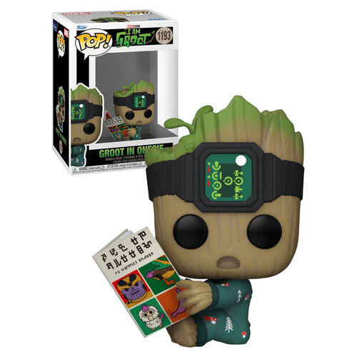 Funko POP! Marvel I Am Groot #1193 Groot In PJs With book - New, Mint Condition