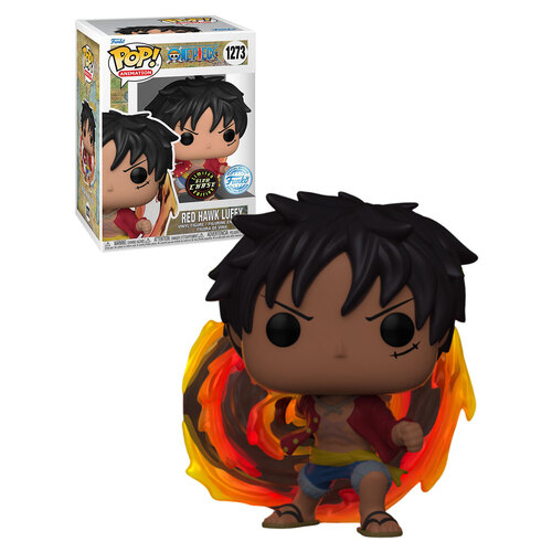 Funko POP! Animation One Piece #1273 Red Hawk Luffy - Limited Glow Chase Edition - New, Mint Condition