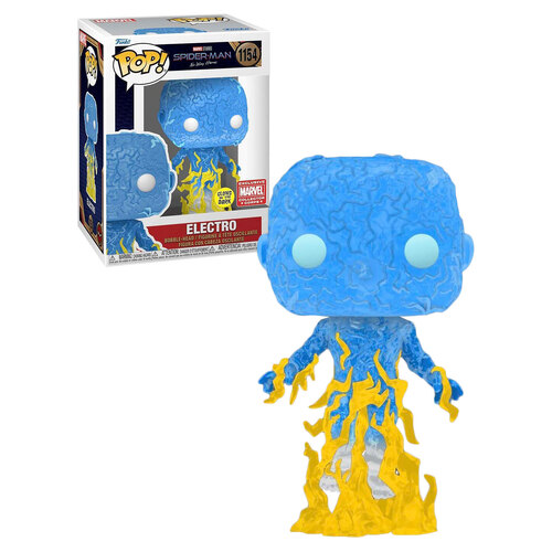 Funko POP! Marvel Spider-Man No Way Home #1154 Electro (Glows In The Dark) - Limited Marvel Collector Corps Exclusive - New, Mint Condition