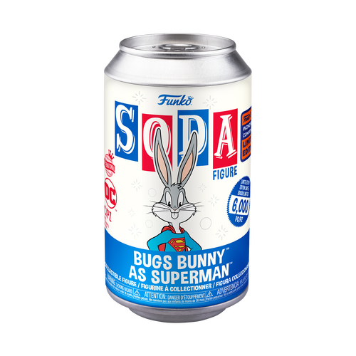 Funko Soda Figure - Looney Tunes Warner Brothers 100th #70295 Bugs Bunny As Superman - 2023 WonderCon (WC23) Limited Edition - New, Sealed