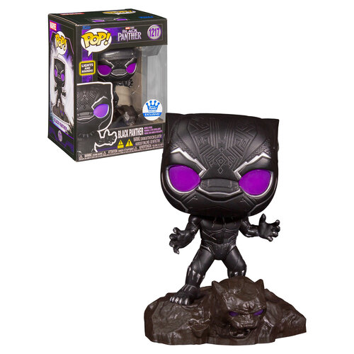 Funko POP! Marvel Black Panther #1217 Black Panther (Lights & Sounds) - Limited Funko Shop Exclusive - New, Mint Condition