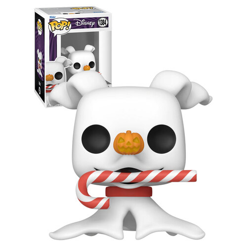 Funko POP! Disney The Nightmare Before Christmas #1384 Zero With Candy Cane - New, Mint Condition