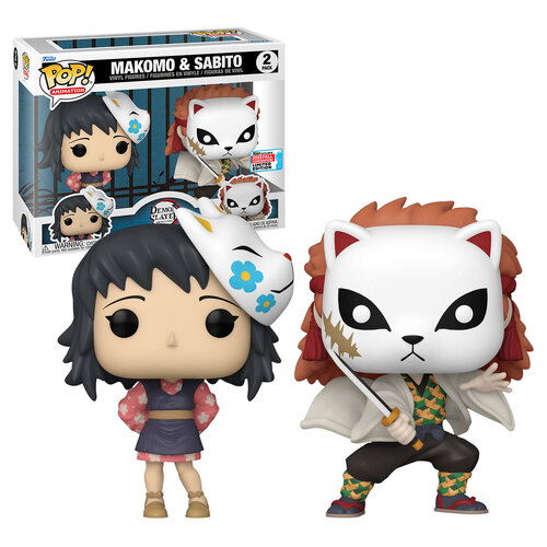 Funko POP! Animation Demon Slayer #71762 Makomo & Sabito 2 Pack - 2023 New York Comic Con (NYCC) Limited Edition - New, Mint Condition