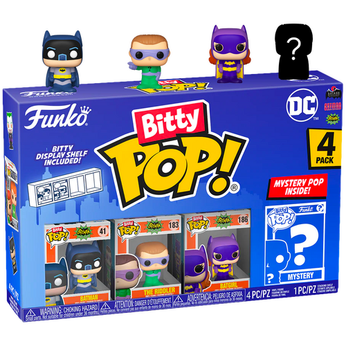 Funko Bitty POP! DC Batman #71314 Batman 1966 4-Pack - New, Mint Condition