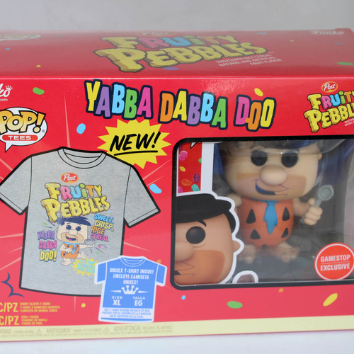 Funko POP! Ad Icons #146 Fruity Pebbles X The Flintstones POP! & T-Shirt Set - Gamestop Exclusive - New, Sealed, With Minor Box Damage [Size: XL]