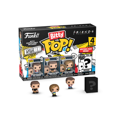 Funko Bitty POP! Television Friends #73049 Joey, Ross & Rachel 4-Pack - New, Mint Condition