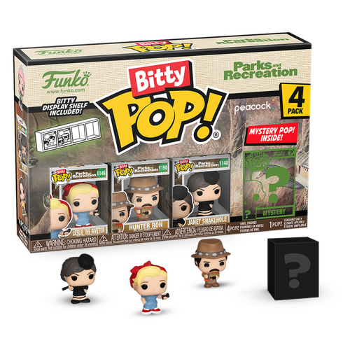 Funko Bitty POP! Television Parks And Recreation Leslie The Riveter 4-Pack - New, Mint Condition