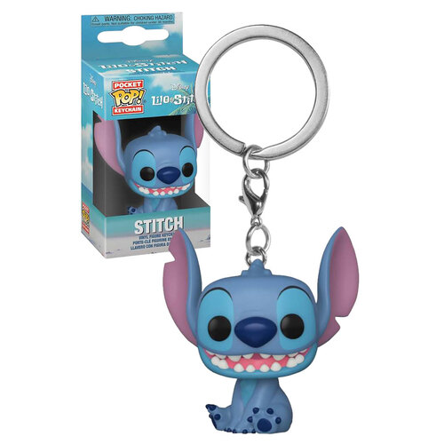 Funko Pocket POP! Keychain Disney Lilo & Stitch #55619 Stitch (Seated, Smiling) - New, Mint Condition