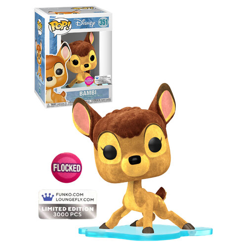 Funko POP! Disney #351 Bambi On Ice (Flocked) - Loungefly Limited Edition 3000 PCS - New, Mint Condition