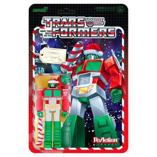 Super7 Transformers Optimus Santa 3.75" ReAction Figurine - New, Mint Condition