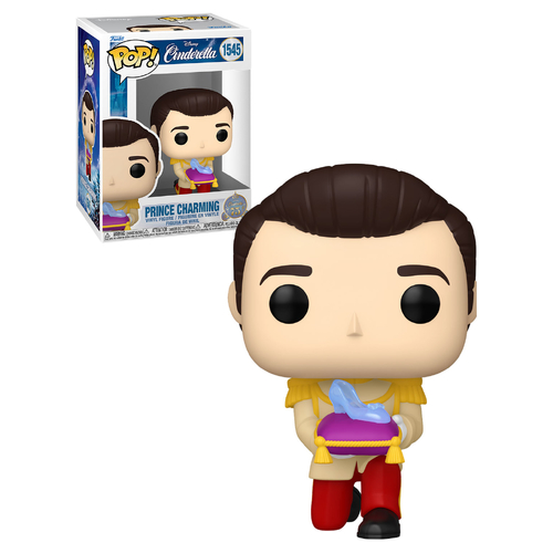 Funko POP! Disney Cinderella 75th Anniversary #1545 Prince Charming (With Glass Slipper) - New, Mint Condition