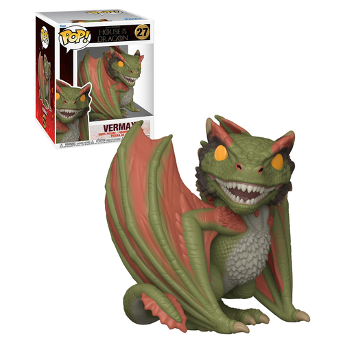 Funko POP! Game Of Thrones House Of The Dragon #27 Vermax Super Sized 6" - New, Mint Condition