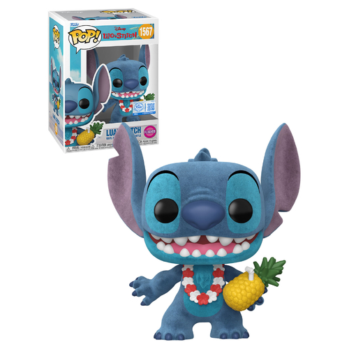 Funko POP! Disney Lilo & Stitch #1567 Luau Stitch (Flocked) - New, Mint Condition