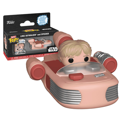 Funko Bitty POP! Rides Star Wars #85519 Luke Skywalker And Speeder - New, Mint Condition