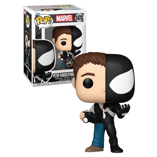 Funko POP! Marvel Spider-Man #1478 Peter Parker/Symbiote Suit - Limited Chase Edition - New, Mint Condition