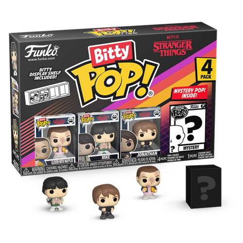 Funko Bitty POP! Television Stranger Things Eleven, Mike, Jonathan & Mystery Mini-Figure 4-Pack - New, Mint Condition