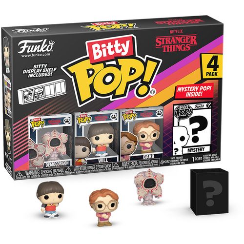 Funko Bitty POP! Television Stranger Things Demogorgon, Will, Barb & Mystery Mini-Figure 4-Pack - New, Mint Condition