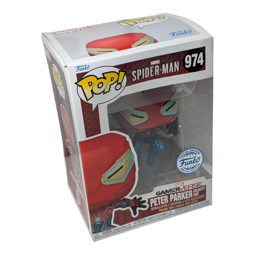 Funko POP! Marvel Spider-Man #974 Peter Parker Velocity Suit - New, Non-Mint Condition