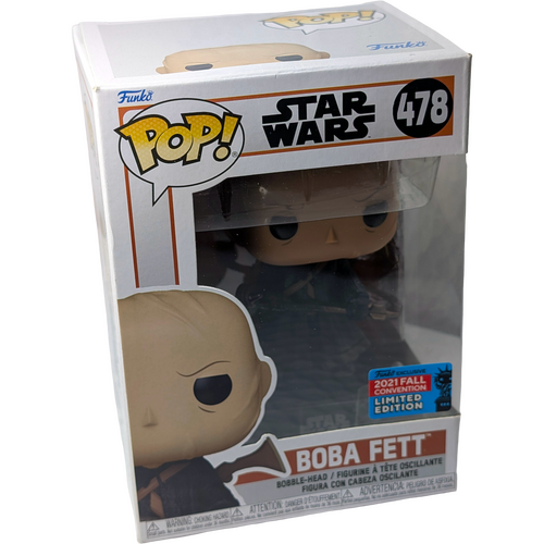Funko POP! Star Wars The Mandalorian #478 Boba Fett - New York Comic Con Exclusive - New, Non-Mint Condition