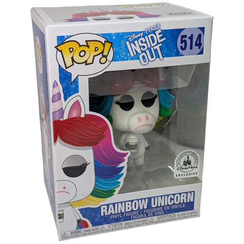 Funko POP! Disney Inside Out #514 Rainbow Unicorn - Disney Parks Exclusive - New, Non-Mint Condition