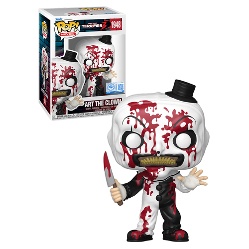 Funko POP! Movies Terrifier 3 #1948 Art The Clown With Knife (Bloody) - New, Mint Condition