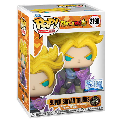 Funko POP! Animation Dragonball Super #2198 Super Saiyan Trunks - Limited Chase Exclusive (Glow-In-The-Dark) - New, Mint Condition