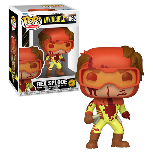 Funko POP! Television Invincible #1862 Rex Splode - Limited Chase Exclusive (Battle Damaged) - New, Mint Condition