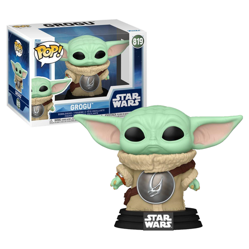 Funko POP! Star Wars #819 Grogu (aka Baby Yoda, With Mudhorn Chest Armour) - New, Mint Condition
