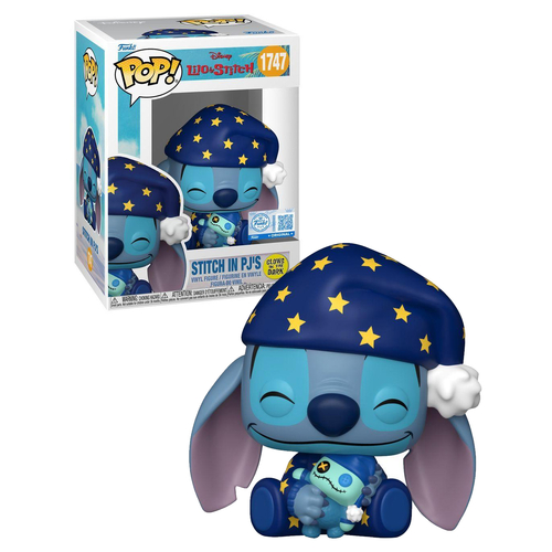 Funko POP! Disney Lilo & Stitch #1566 Stitch In PJ's (Glow-In-The-Dark) - New, Mint Condition