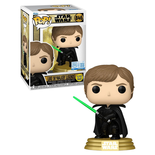 Funko POP! Star Wars #846 Luke Skywalker (Legends, Glows In The Dark) - New, Mint Condition
