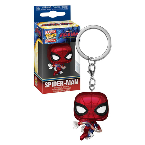 Funko Pocket POP! Keychain Marvel Spider-Man Brand New Day #93990 Spider-Man (Metallic) - New, Mint Condition
