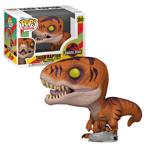 Funko POP! Movies Jurassic Park #2041 Tiger Raptor - New, Mint Condition