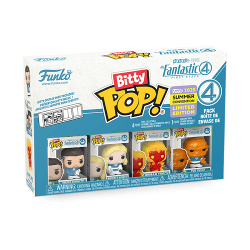 Funko Bitty POP! Fantastic Four First Steps SDCC 2025 Exclusive 4 Pack - San Diego Comic Con Exclusive - New, Mint Condition